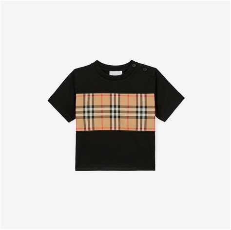 burberry vintage check panel cotton t-shirt|burberry somerton long sleeved shirt.